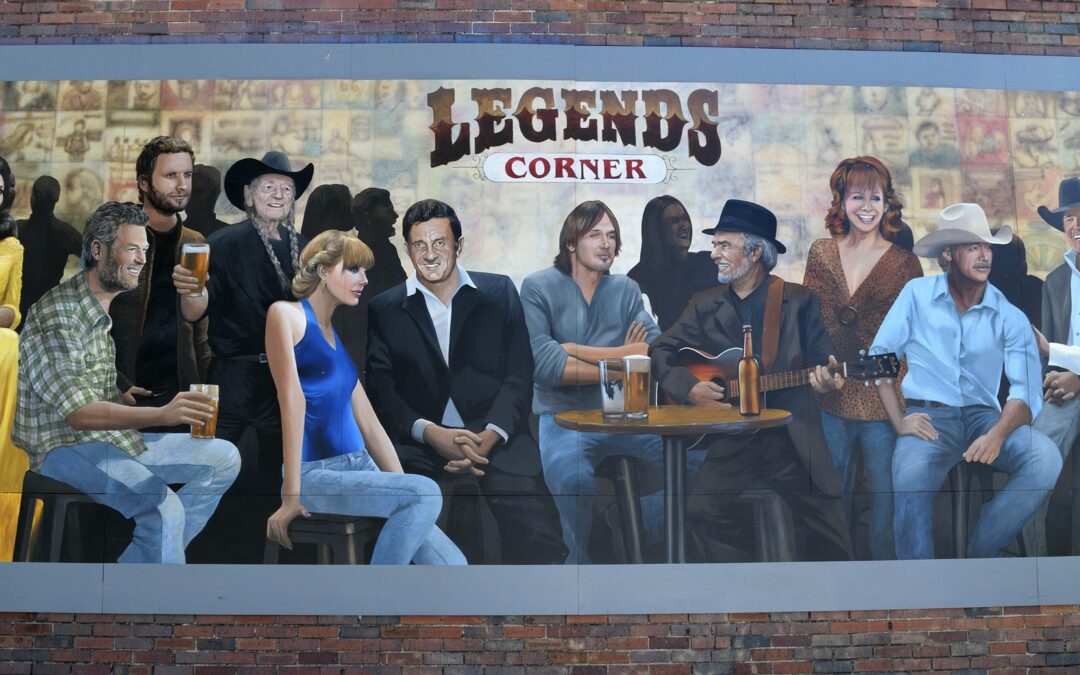 Famous Legends street art in Nashville