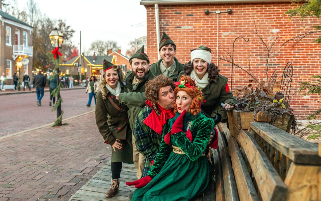 Characters from the St. Charles Missouri Christmas celebration